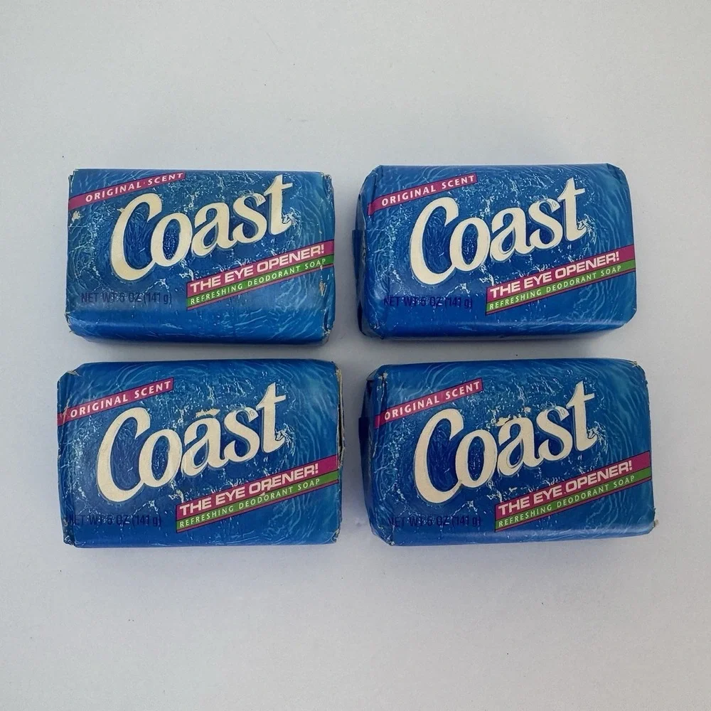 Vintage 90's Coast Bar Soap Original Scent Size 5oz Each - Set Of 4 Movie Prop
